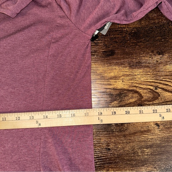 RideFox Top Womens Medium Mauve Long Sleeve Front Back Logo T-Shirt NEW - Picture 6 of 9